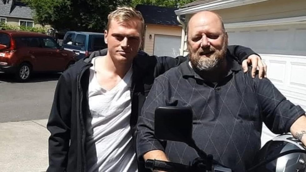 Corey Monroe and his father (Courtesy: Monroe family)
