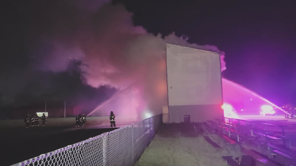 Outbuilding at Reynolds HS damaged by fire