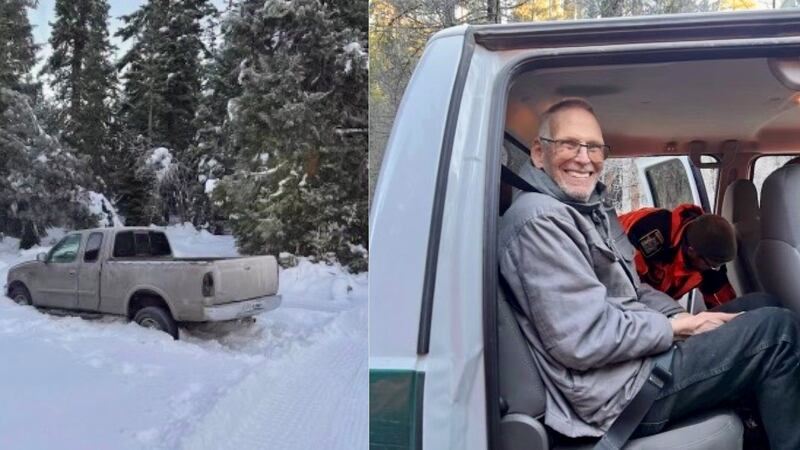 Elderly Oregon man rescued after spending 2 days in truck stuck in the snow