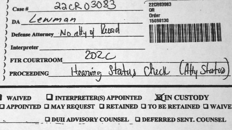 FILE - Courtroom notes showing that a Washington County, Oregon, judge threatened to hold...