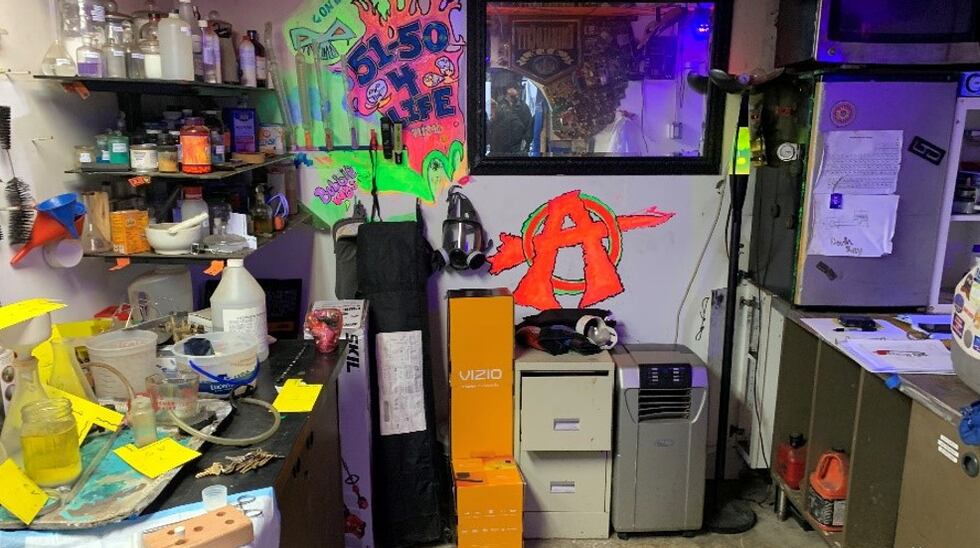 A photo of what authorities found inside the man's underground bunker at his Snohomish County...