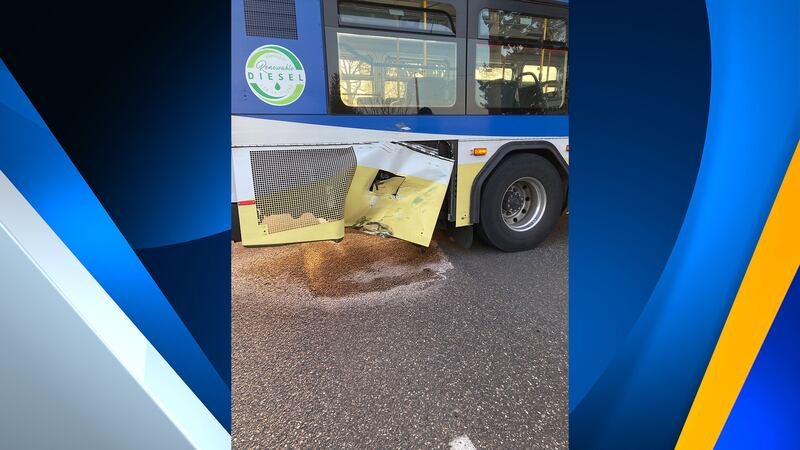 Motorcyclist dead after collision with TriMet bus in NE Portland.