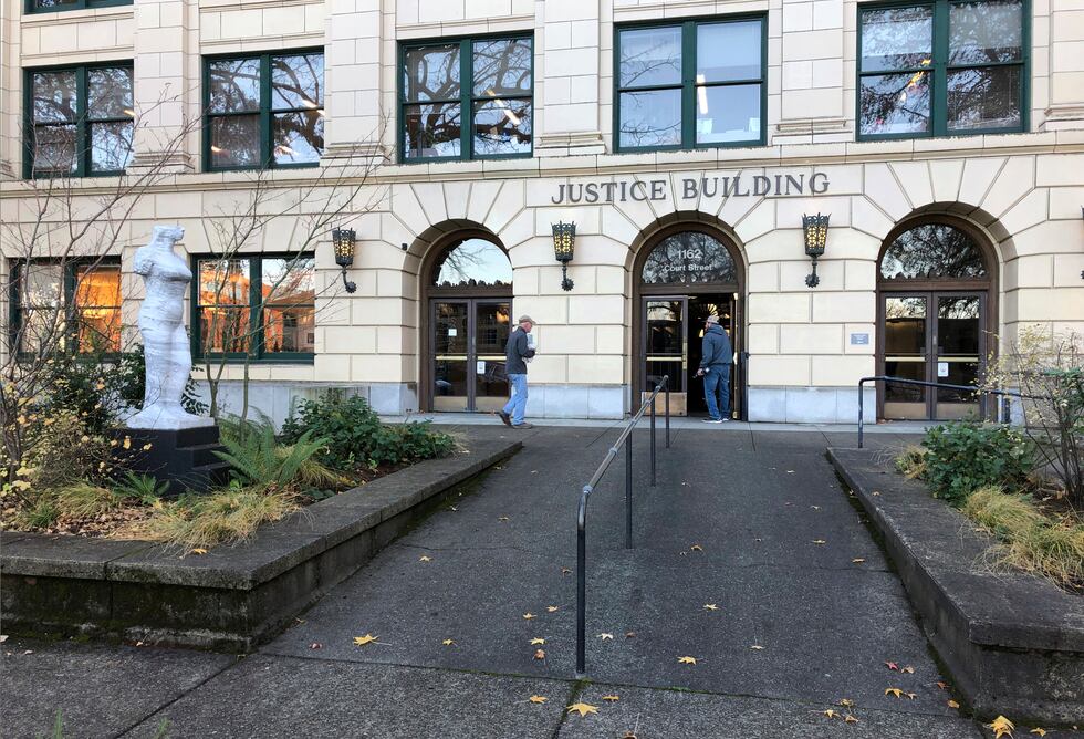 The Oregon Justice Building that houses the state appeals court is seen in Salem, Ore., on...