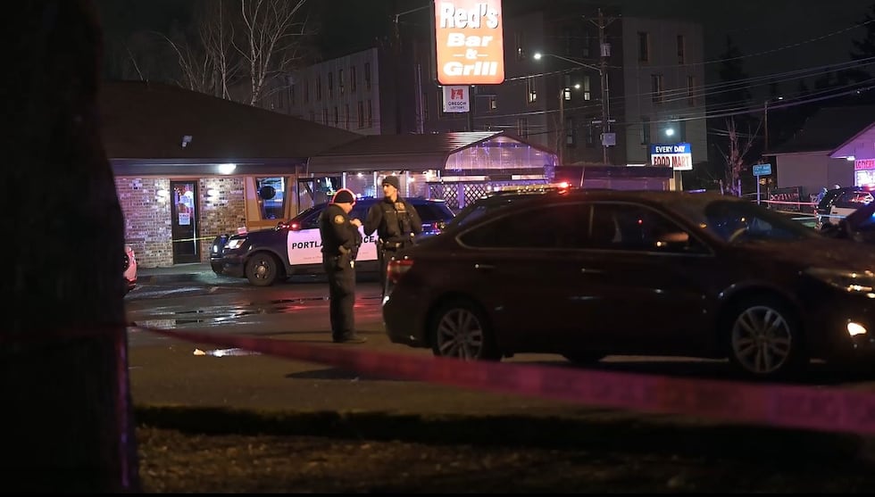 Scene outside Red's Bar & Grill