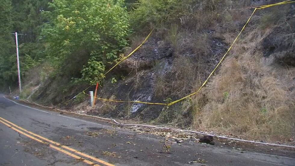 Brush fire along Keasey Road near Vernonia