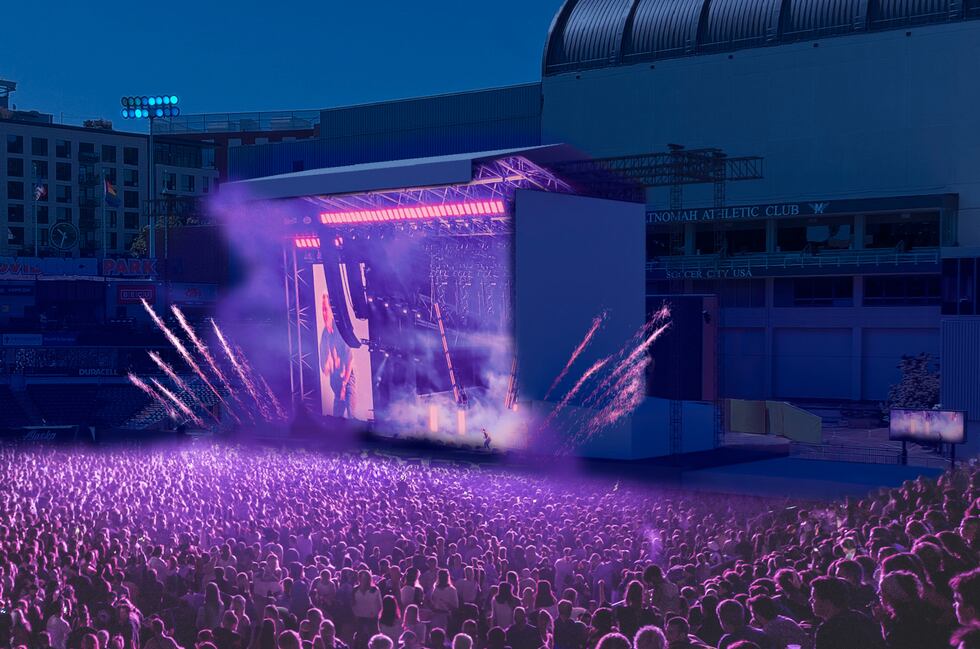 Rendering of stage at Providence Park