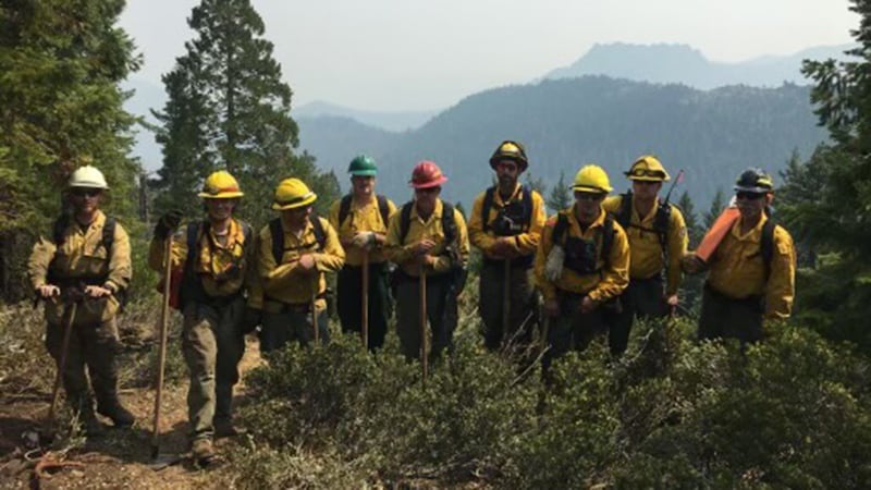 File: Louisiana Department of Agriculture and Forestry (LDAF) wildland firefightersin Oregon...