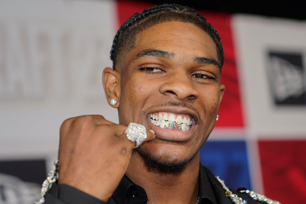 Scoot Henderson arrives at Barclays Center before the NBA basketball draft, Thursday, June 22,...