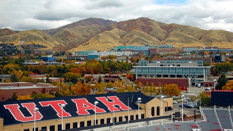 The University of Utah campus is shown from Rice-Eccles Stadium Tuesday, Oct. 23, 2018, in...